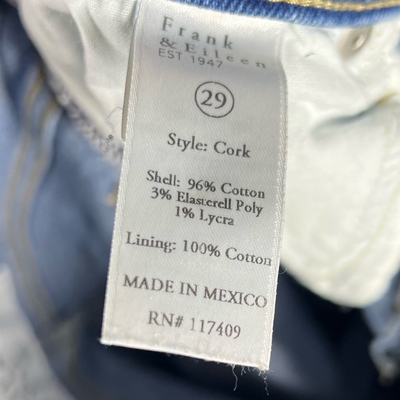 Frank&Eileen Jeans Womens 29 CORK Everyday Jean Straight Leg Raw Hem Button Fly - Picture 13 of 13